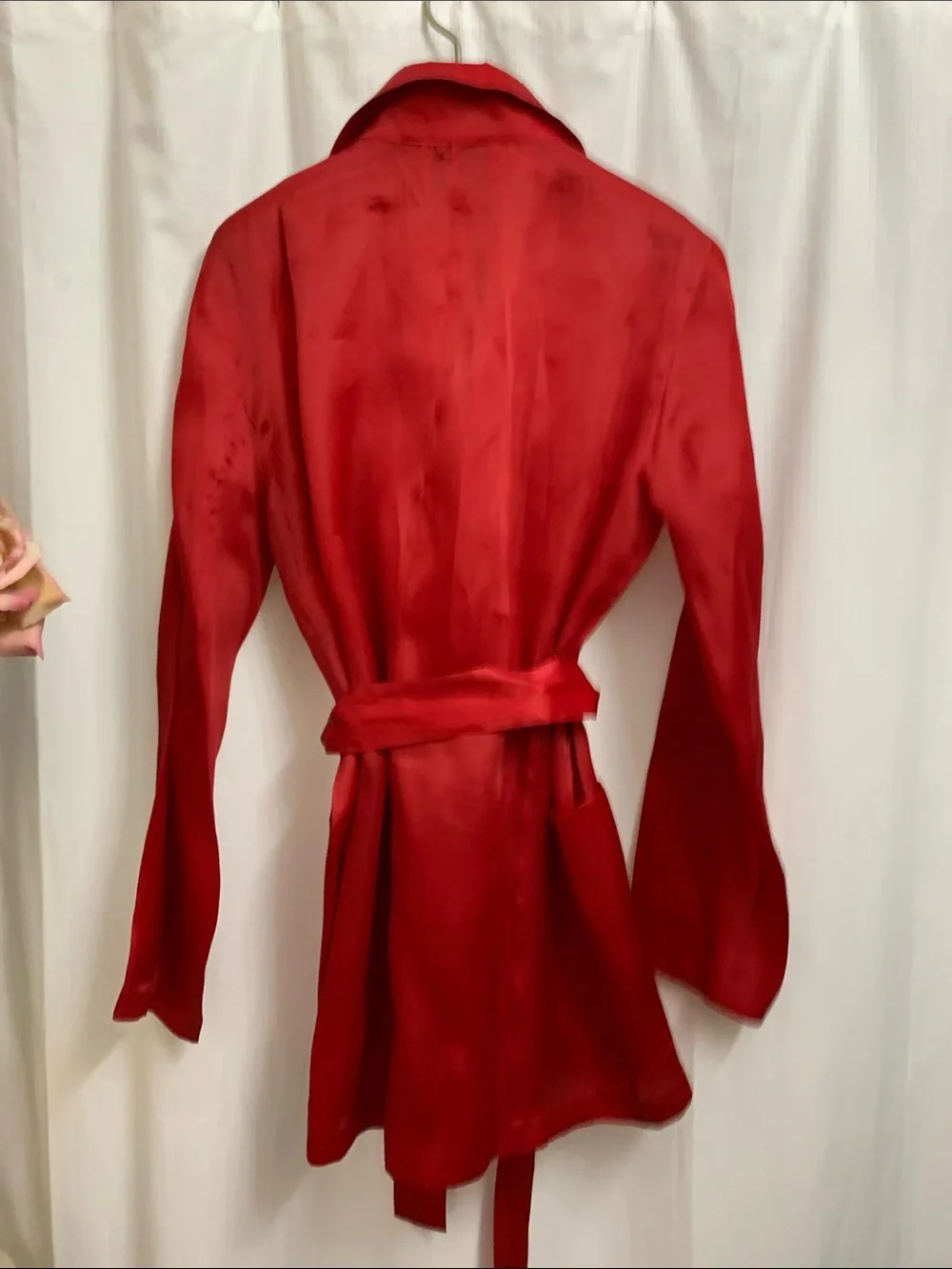 Emanuel Ungaro Silk Vintage Dinner Jacket Red Designer lightweight RARE